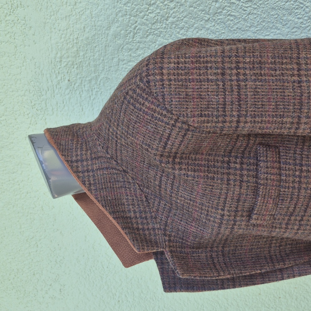 Charles Klein (Macedonia) Ladies Vintage Pure Wool Genuine Suede Leather Blazer